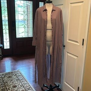 Maxi front button-up dress